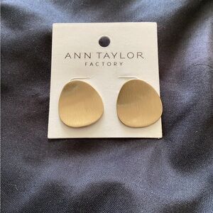 Ann Taylor Factory Brushed Gold Earrings